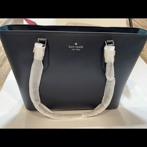 NWT  KATE SPADE HARPER TOTE, navy blue